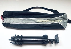 MANFROTTO 7322YSHB 4 SECTION ALUMINUM TRIPOD W/ BALLHEAD & CASE - Picture 1 of 7