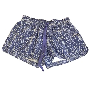Joie Layana Drawstring Lounge Shorts Womens XS Blue Ikat Silk Tie-Front Pockets - Picture 1 of 10