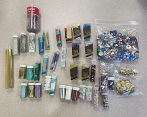 Gick Glitter & Sequins, Assorted Glitter & Sequins & Foil 40 pieces Lot - Picture 1 of 5
