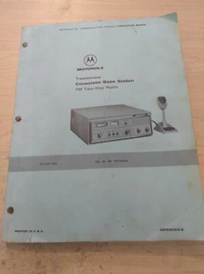 MOTOROLA CONSOLETTE BASE STATION OWNER'S MANUAL - 1968 - Picture 1 of 12