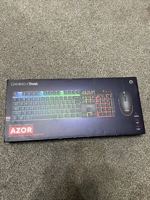 GAMING KEYBOARD AND MOUSE SET USB GXT835 AZOR/ENG 23651 TRUST New - Image 1 of 2
