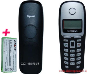 Siemens Gigaset A 16 H A16/A160/ A165/160/165/A26 A260 Portatile + Batteria - Zdjęcie 1 z 2