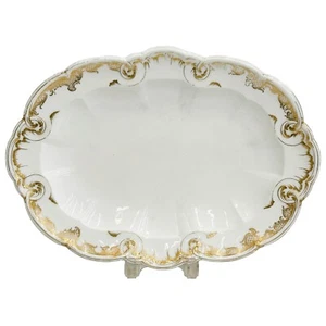 Sevres vergoldete weiche Paste Porzellan ovale Platte Plat d'entree a groselles um 1775 - Bild 1 von 7