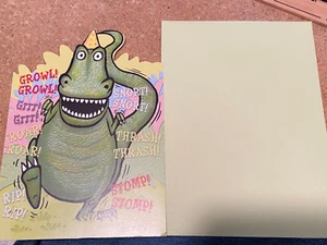 Boy's Happy Birthday Card (Dinosaur) Recycled paper *NEW* ccc1 - Picture 1 of 3