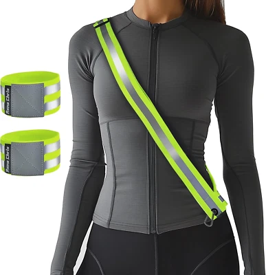 RENA CHRIS Reflective Running Gear, Reflective Sash, Night Dog Walking Safety Gear, High Vi