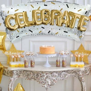Two tone 3D holiday party celebrating balloons 28 "x 12" - Picture 1 of 3
