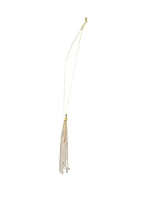 Vince Camuto Silver-Tone Chain Tassel Pendant Necklace - Picture 1 of 4