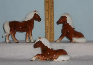 3er Set Vintage Japan Norcrest A533 Shetland Pony Pferd China Keramik Porzellan - Bild 1 von 7