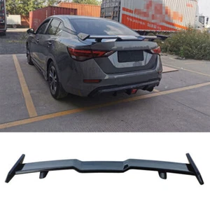For Nissan Sentra 2020-2023 Gloss Black Car Rear Trunk Spoiler Lip Tail Wing Bar - Picture 1 of 5