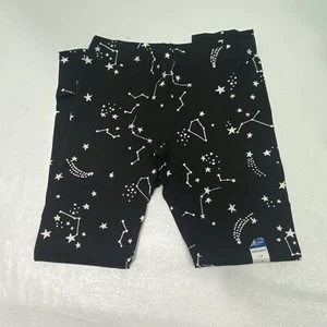 Arizona Jean Co Sz 14 Large Big Girls Ankle Length Pant Legging New Black Stars - Picture 1 of 6