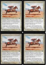 MTG: FEMEREF KNIGHT Mirage COMMON; played, Excellent condition x4