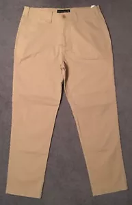 Abercrombie Fitch Pants Men Beige Chino Khaki Flap Pockets Preppy Measures 32x28 - Picture 1 of 13