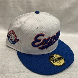 NEW ERA MENS MONTREAL EXPOS 59FIFTY RARE VINTAGE MESH FITTED HAT SIZE 7 3/4 NEW - Picture 1 of 7