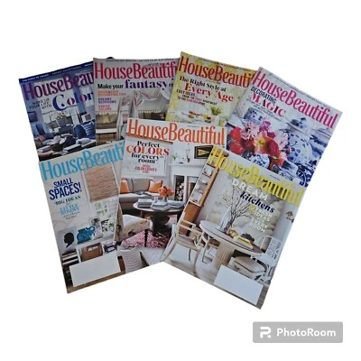 Magazine Lot House Beautiful of 7 Issues 2014/2015 Design Housekeeping Decor - Image 1 of 4