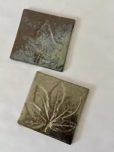 Juego de 2 posavasos de hoja de cerámica para caja y barril - Imagen 1 de 10