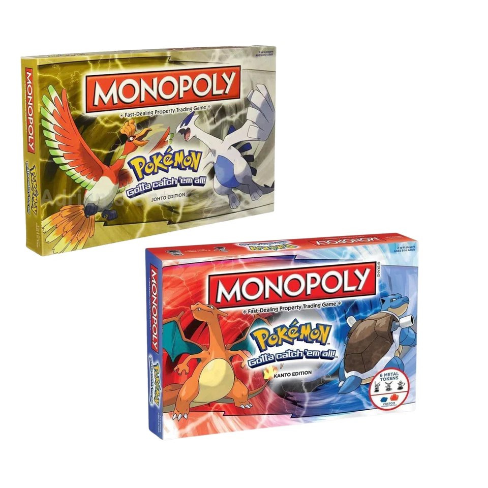 Monopoly Pokemon Brettspiel Gesellschaftsspiel Rarität Kanto Edition Sammler - Bild 1 von 4