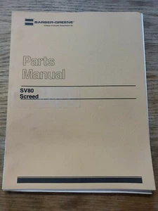 Barber-Greene SV80 Screed Parts Manual 1R-1434-M4 - Picture 1 of 3