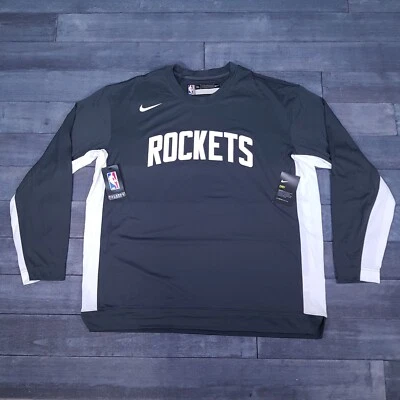 NIKE NBA Houston Rockets Manga Larga Calentamiento Tiro Camisa Para Hombres XL ALTO Gris Foto 1 de 4