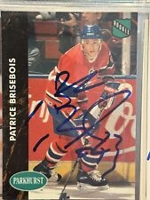 1992-93 Parkhurst #309 RC Patrice Brisebois Montreal Canadiens AUTO Signed Card