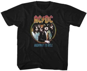 AC/DC Highway To Hell Band Photo Youth T Shirt 2T-YXL Heavy Metal Music - Picture 1 of 3