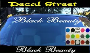Calcomanía de vinilo troquelada para parabrisas negro Beauty pegatina coche camión SUV - Imagen 1 de 2