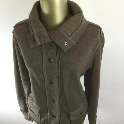 RELATIVITY Sudadera Marrón Cuello Tortuga A Presión Para Mujer Talla Grande Foto 1 de 4