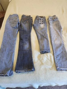 4 pairs of jeans - levis, miss me, cruel, and knock out - girls size 2,3,4 - Picture 1 of 8