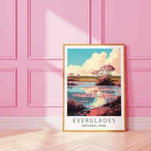 EVERGLADES Poster Everglades Wall Art Everglades Print NATIONAL PARK Art Evergla - Picture 1 of 4