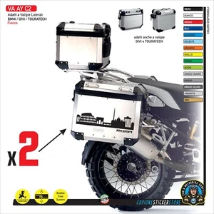 Set Adesivi compatibili valigie laterali Moto BMW GIVI Roma Skyline AY C2 - Picture 1 of 2