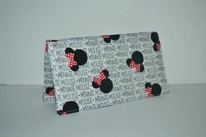 Scheckbuchhülle Halter mit Schutz Durchschreibeplatte/Gutscheinhalter Minnie Mouse - Bild 1 von 3