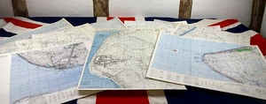 9 x MAPAS "SECRETOS" MARINES/COMANDO "SOBREIMPRESIÓN DE DEFENSA" DE LA SEGUNDA GUERRA MUNDIAL (OPERACIÓN ENAMORAMIENTO) - Imagen 1 de 24