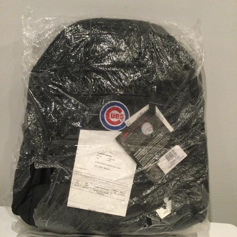 CHICAGO CUBS ~ Official MLB Team Logo Gray Book Bag Backpack Cover