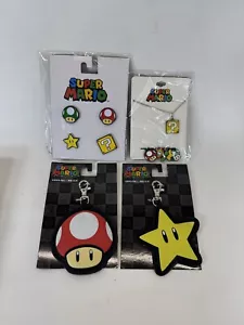 Super Mario Bros Merchandise Lot Charms Pins Bag Tags - Picture 1 of 5