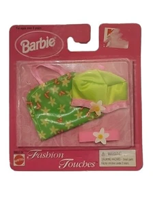 Vintage Barbie Fashion Touches Green Floral Bag and Hat set Asst 1998 New  - Picture 1 of 17