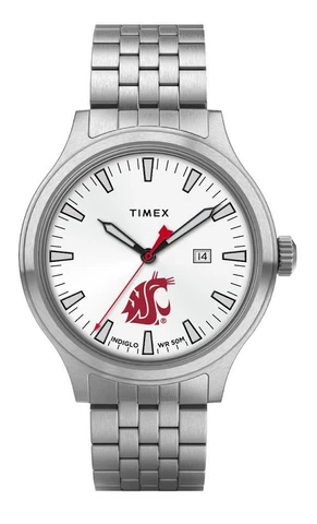 Men's Washington State University Watch Stainless Steel Top Brass Cover