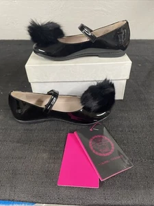 Young Versace Ballerina Gomma Vernice Sz 27 EURO Black - Picture 1 of 14