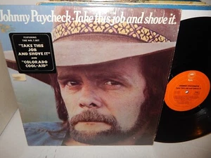 JOHNNY PAYCHECK Take This Job and Shove it Shrink Hyper Sticker Record Vinyl LP - Picture 1 of 2