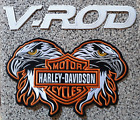 HARLEY DAVIDSON VROD + AGUILA PATCHES ZUM NÄHEN AUF DER RÜCKSEITE MOTORRADJACKE 2 STCK.