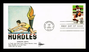 US COVER OLYMPICS HURDLES 28C AIR MAIL FDC GILL CRAFT CACHET - Picture 1 of 2