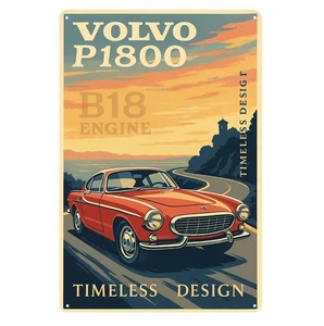 Volvo P1800 B18 Car Metal Poster - Tin Sign - Size:20x30cm - Picture 1 of 5
