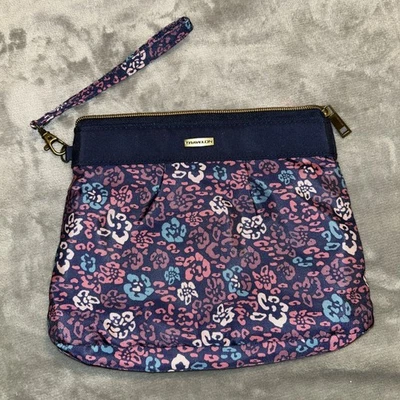 CARTERA TRAVELON Bolso de Mano Cartera Organizador Bolso de Mano RFID Azul Flor Grande Foto 1 de 4