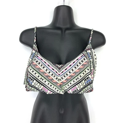 Top de bikini Mara Hoffman para mujer talla XS estampado superpuesto multicolor Foto 1 de 4