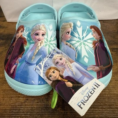 Zueco Crocs Disney Frozen 2 para niños nuevo con etiquetas | Azul hielo/azul hielo, 3 niños pequeños Foto 1 de 4