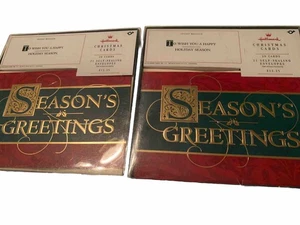 Hallmark Weihnachtskarten 5x7 2 Schachteln 20 Karten Umschlag pro offener Box Neu NOS Vintage - Bild 1 von 7