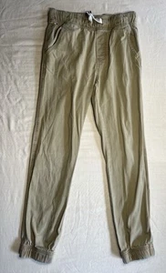 Tommy Hilfiger Size 12 Juniors Boys Khaki Beige Drawstring Tapered Stretch Pants - Picture 1 of 12