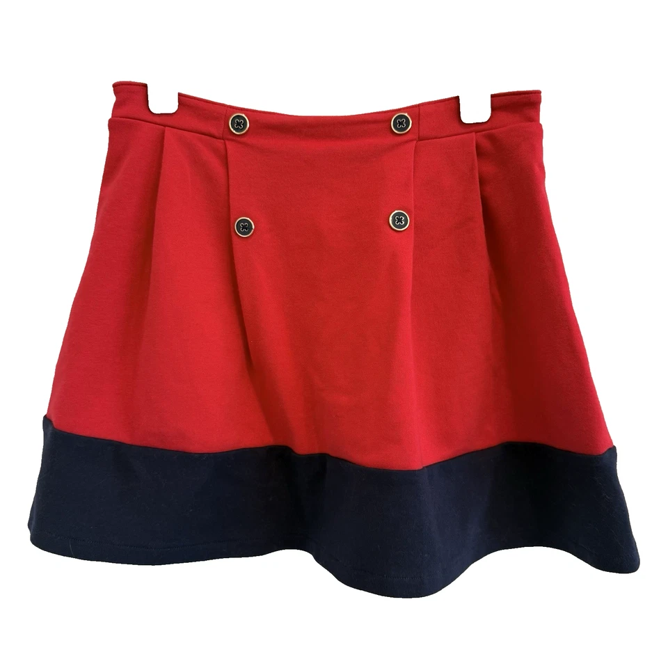 Gymboree Skirt Skort Paris “Parisian Chic” Girls Size 12 Red Navy Blue - Image 1 of 4