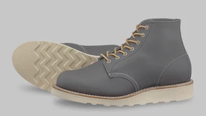 Red Wing Boots 6-INCH CLASSIC WOMEN'S Round Toe 3448 Grey Leather Sz 7 - Picture 1 of 9