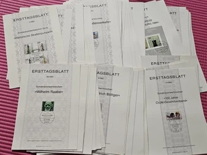 LOT 79 GERMANY STAMPS FIRST DAY SHEETS FDC ETB ERSTTAGSBLATT 1980~1984 - Picture 1 of 14