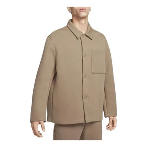 NWT $200 Nike Tech Fleece Reimagined Wide Shirt Jacket Khaki Large FB8167-247 - Picture 1 of 6