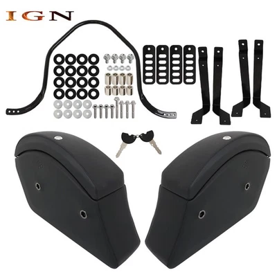 New Hard Bags Saddlebags Trunk Luggage Mounting Kit For Yamaha Kawasaki Honda Foto 1 de 4